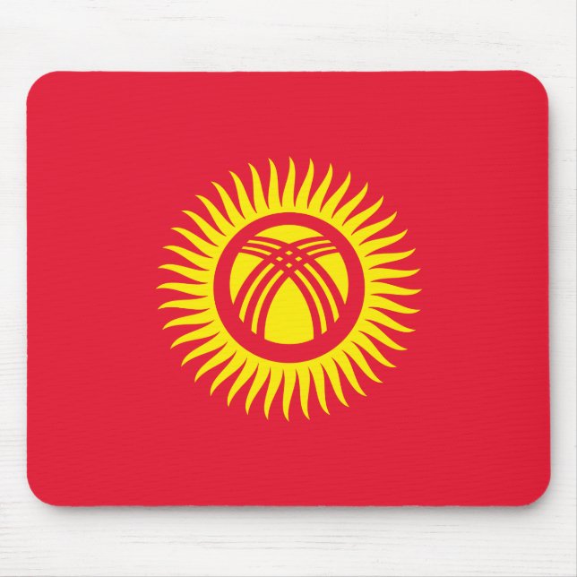 Tapis De Souris Drapeau du Kirghizistan (Devant)