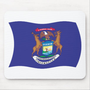 Tapis de souris Drapeau du Michigan