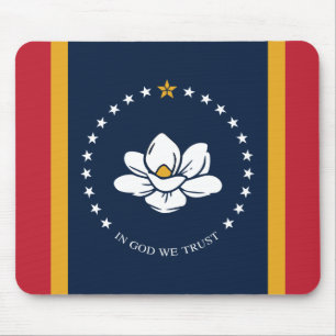 Tapis De Souris Drapeau du Mississippi - Nouveau Drapeau de Magnol