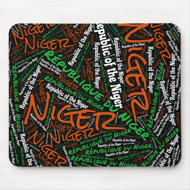 Tapis De Souris Drapeau du Niger couleurs Patriotique (Devant)