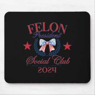 Tapis De Souris Drapeau du président Social Club 2024 Trump