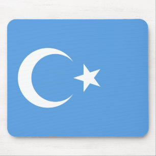 Tapis De Souris Drapeau du Turkestan oriental Ouyghur