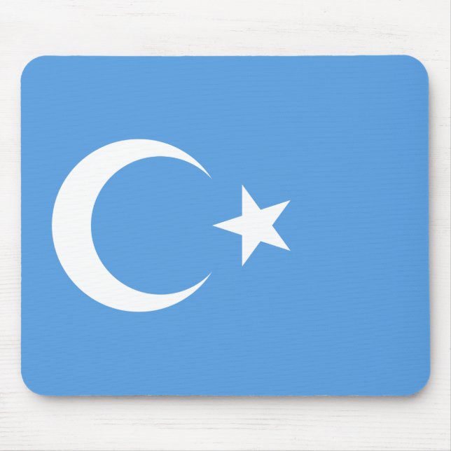Tapis De Souris Drapeau du Turkestan oriental Ouyghur (Devant)