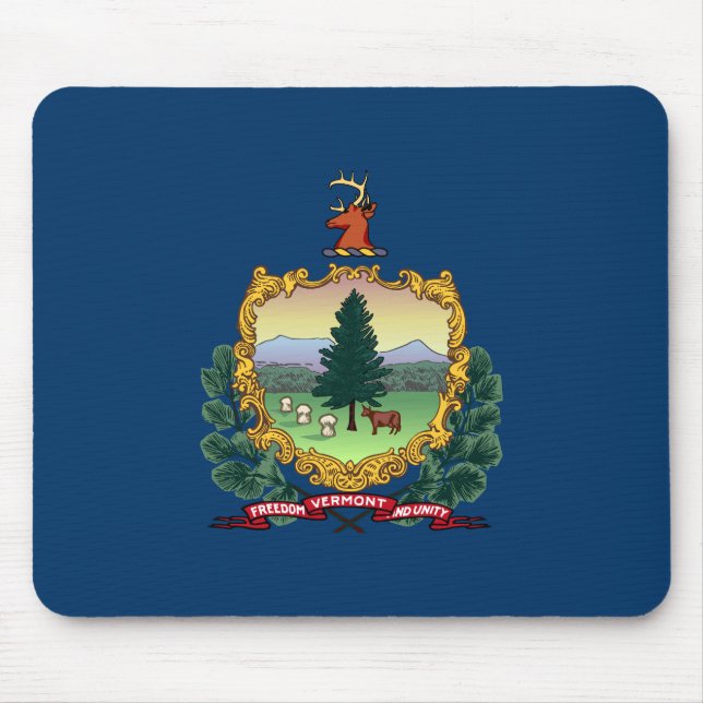 Tapis De Souris Drapeau du Vermont (Devant)