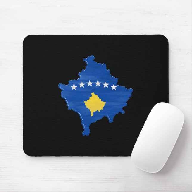 Tapis De Souris Drapeau et carte du Kosovo (Avec souris)