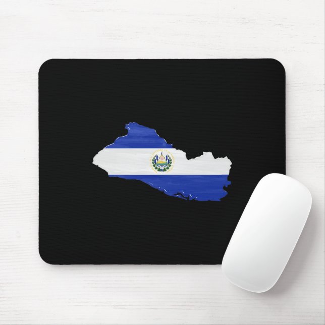Tapis De Souris Drapeau et carte du Salvador (Avec souris)