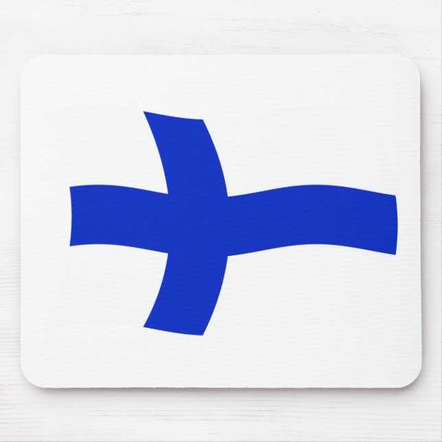 Tapis De Souris Drapeau finlandais Mousepad (Devant)