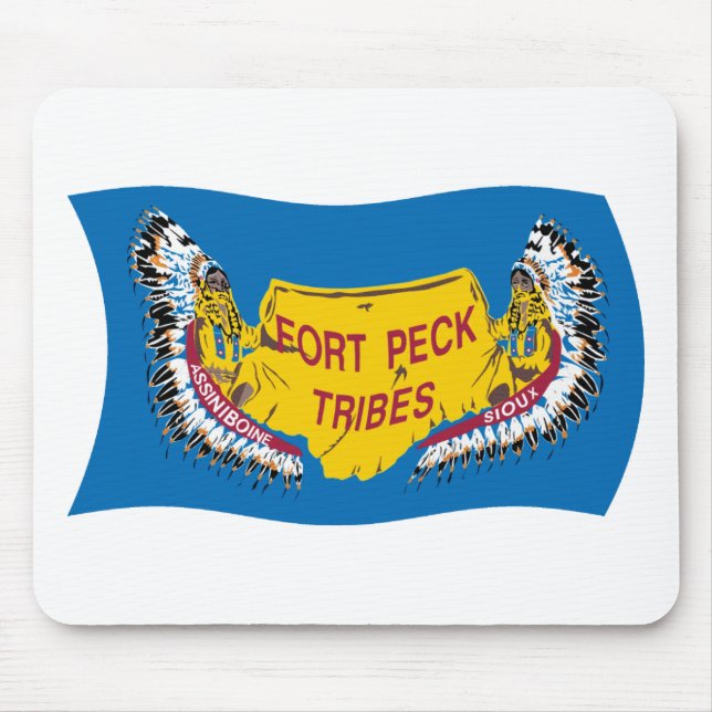 Tapis De Souris Drapeau Fort Peck Assiniboine Mousepad (Devant)