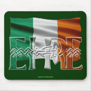 Tapis De Souris Drapeau irlandais Celtic Knot EIRE Mousepad