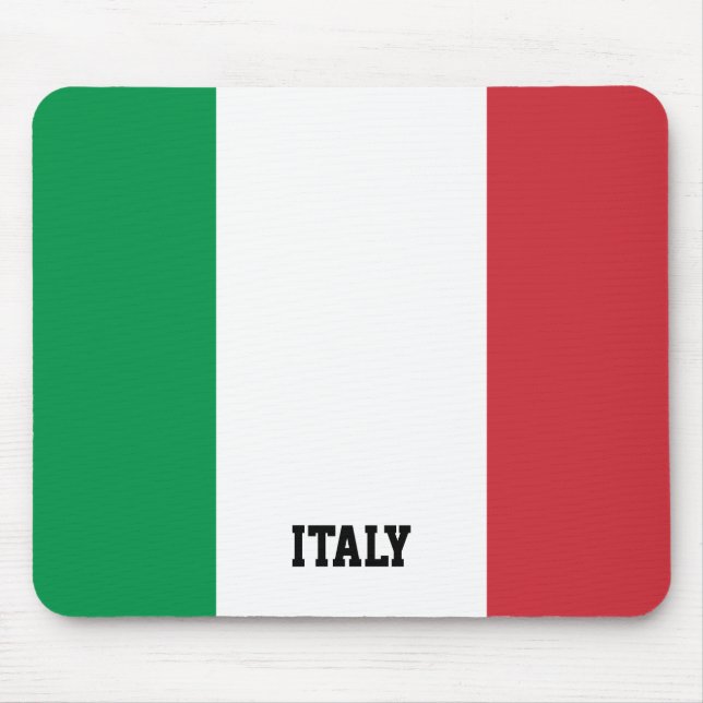 Tapis De Souris Drapeau italien personnalisé (Devant)