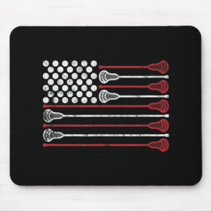 Tapis De Souris Drapeau Lacrosse USA