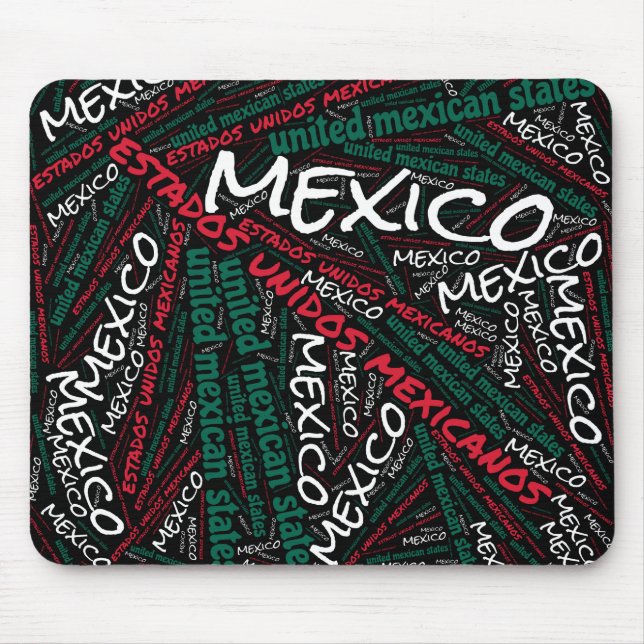 Tapis De Souris Drapeau mexicain colorés Patriotique (Devant)
