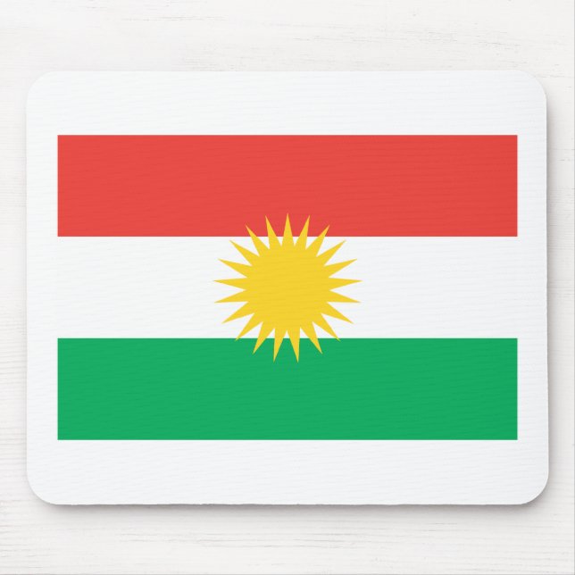 Tapis De Souris Drapeau Mousepad du Kurdistan (Devant)