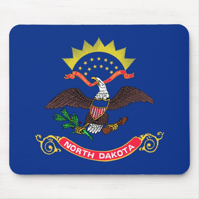 Tapis De Souris Drapeau national du Dakota du Nord patriotique (Devant)