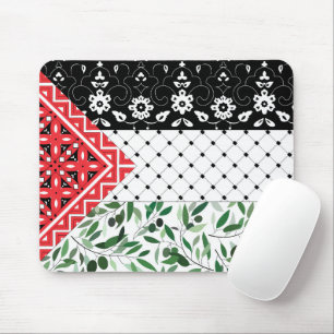 Tapis De Souris Drapeau Palestine Falastini Olives Kuffiyeh
