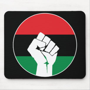 Tapis De Souris Drapeau panafricain Poing, histoire noire afro-amé
