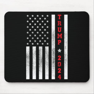 Tapis De Souris Drapeau Patriotique 4 juillet Trump 2024