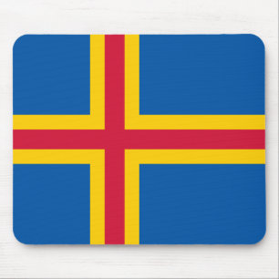 Tapis De Souris Drapeau patriotique des îles Åland