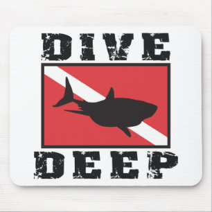Tapis De Souris Drapeau profond de SCAPHANDRE de requin de piqué