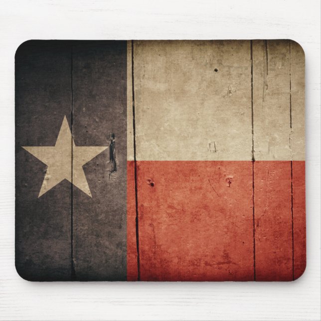 Tapis De Souris Drapeau robuste de Wood Texas (Devant)