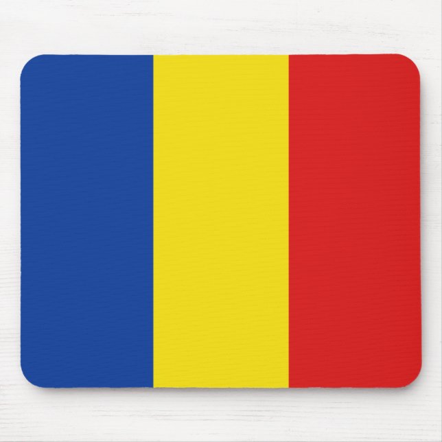 Tapis De Souris Drapeau roumain Mousepad (Devant)