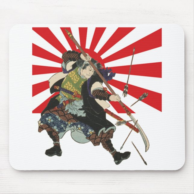 Tapis De Souris Drapeau samouraï Mousepad (Devant)