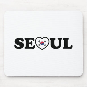 Tapis De Souris Drapeau Seoul Love Heart Taegeukgi