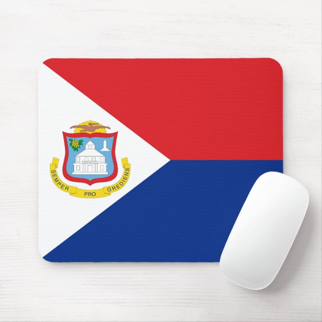 Tapis De Souris Drapeau Sint Maarten (Avec souris)