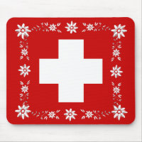 Drapeau suisse et edelweiss 2