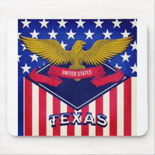 Tapis De Souris Drapeau Texas USA