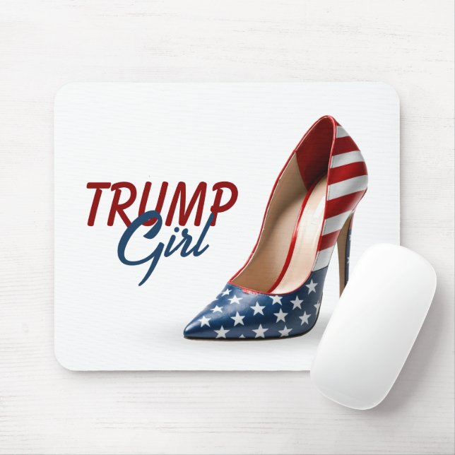 Tapis De Souris Drapeau TRUMP GIRL haute chaussure talon (Avec souris)