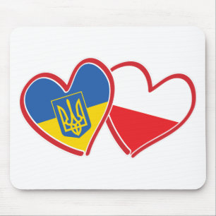 Tapis De Souris Drapeau Ukraine-Pologne