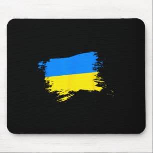 Tapis De Souris Drapeau ukrainien de soutien Fierté ukrainienne Cœ