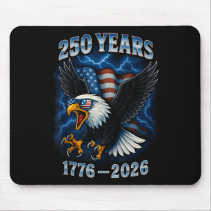 Tapis De Souris Drapeau USA 250e anniversaire avec aigle Amérique