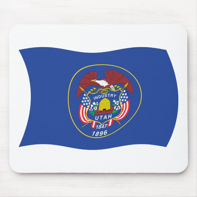 Tapis De Souris Drapeau Utah Mousepad (Devant)