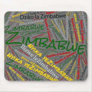 Tapis De Souris Drapeau zimbabwéen de couleurs Patriotique