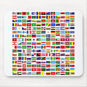 Tapis de souris Drapeaux du monde