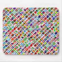 Drapeaux du monde, style diagonal