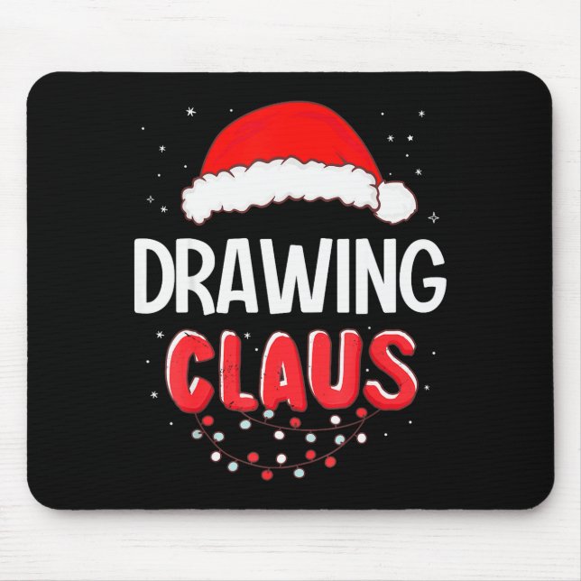 Tapis De Souris Drawing Santa Claus Christmas Matching Costume  (Devant)