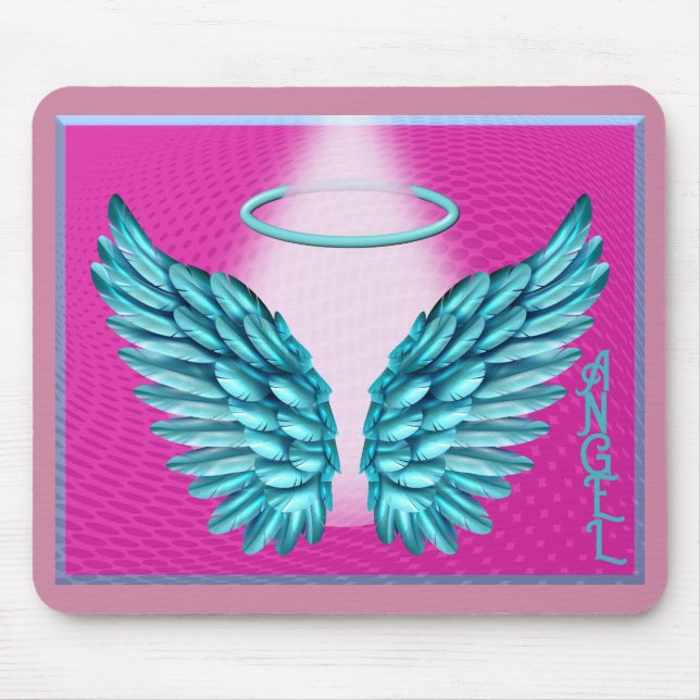 Tapis De Souris "Dreamlike Angelic Wings and Halo" (Devant)