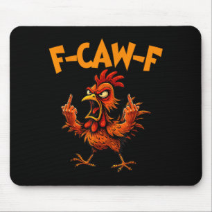 Tapis De Souris Dresseur de poulet drôle d'oiseau FCawF Coq