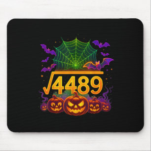 Tapis De Souris Drôle 67 Mème Prof de maths 6 7 Halloween Carré Ro