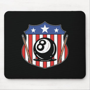 Tapis De Souris Drôle 8 Ball Billard Joueur Huit Ball Billi