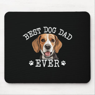 Tapis De Souris Drôle Beagle papa Fête des pères Vintage Jamais Ai
