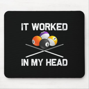 Tapis De Souris Drôle Billard Art Pour Hommes Femmes Billard Lover