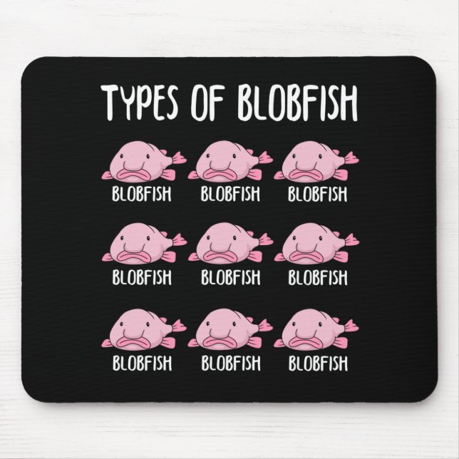 Tapis De Souris Drôle Blobfish Cadeaux filles garçons Blobfish sou (Devant)
