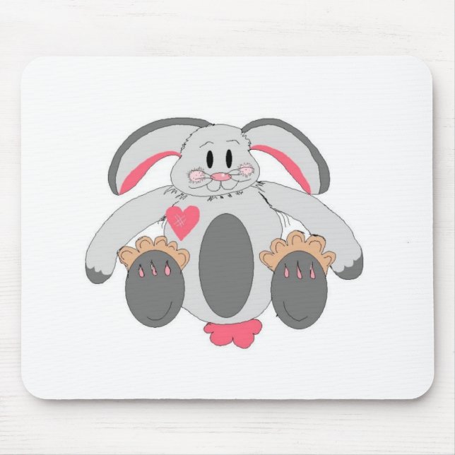 Tapis De Souris Drôle Bunny sur disquette (Devant)
