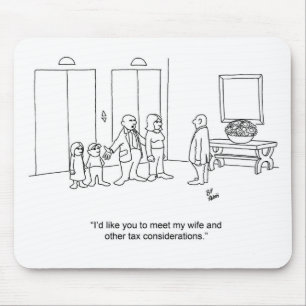 Tapis De Souris Drôle cadeau de comptable de famille de caricatur