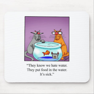 Tapis De Souris Drôle cadeau de dessin de chats!