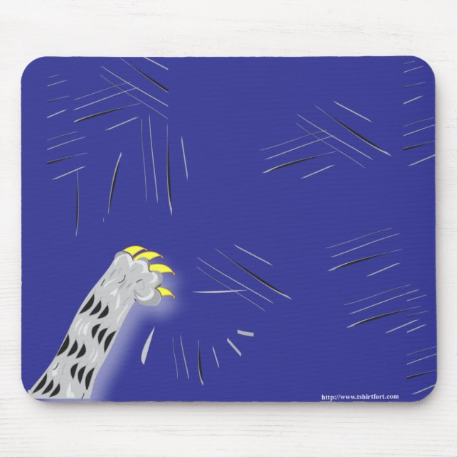 Tapis De Souris Drôle Cartoon Cat Scratch Paw Fun Design (Devant)
